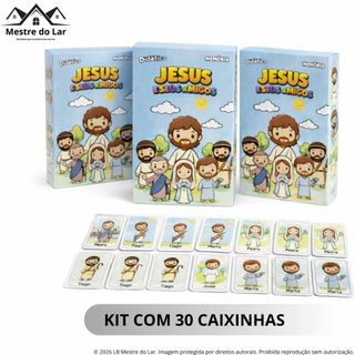 Kit 30 Jogo da Memória Jesus e Seus Amigos Apóstolos Maria Lembrancinha Festa Igreja Crianças Prenda