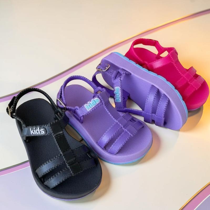 Sandália Infantil Confortável e Macia – Lançamento em Rosa, Preto e Lilás | Achadinhos NC
