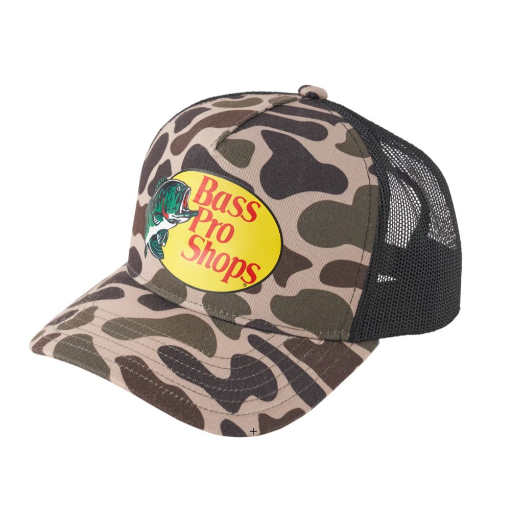 BONÉ BASS PRO SHOPS CAMUFLADO TRUCKER IMPORTADO EUA