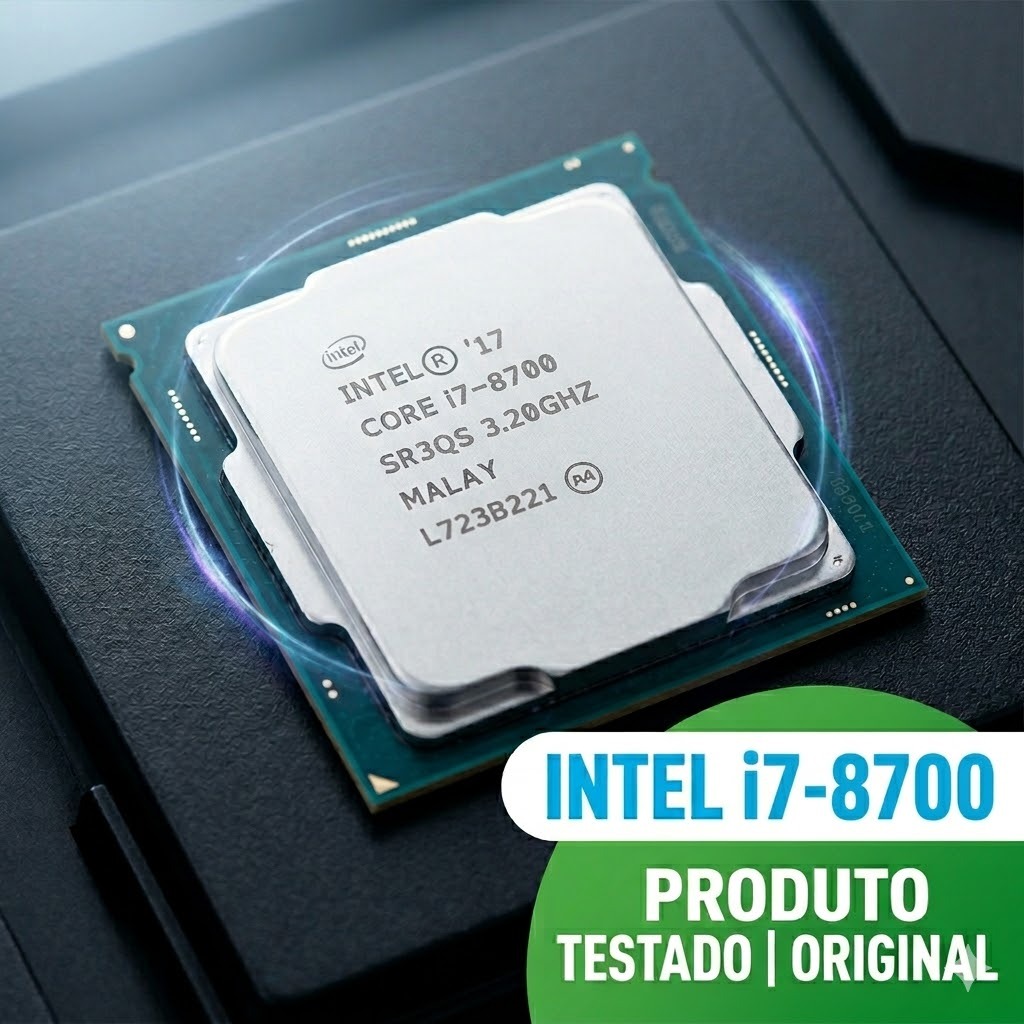 Processador Intel Core i7-8700 (8ª Geração) | 6 Cores / 12 Threads | 4.60 GHz Turbo | Original e Testado