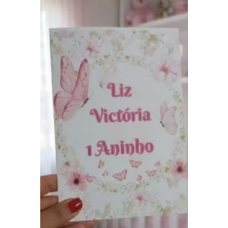 Livrinho de colorir Jardim Encantado/borboletas Personalizado Lembrancinha de aniversário/Todos os temas