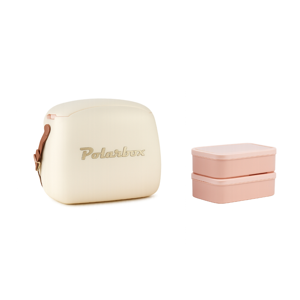 Polarbox Bolsa Térmica Marmita Caixa Lancheira Cooler Retrô Vintage Praia Piscina 6 Litros Fitness