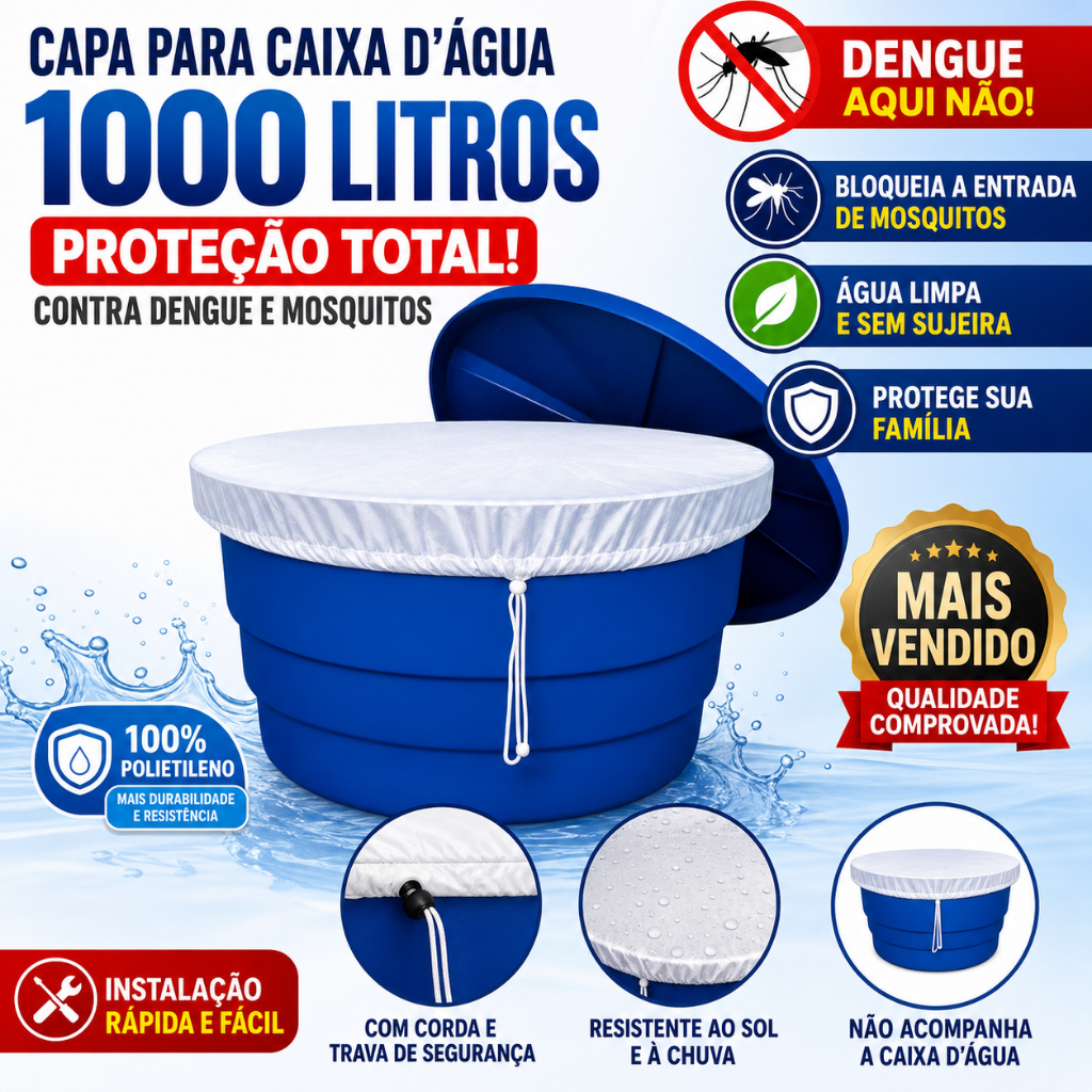 Tela TNT para Caixa D’água 1000 Litros Anti Dengue E Mosquitos 🚫🦟