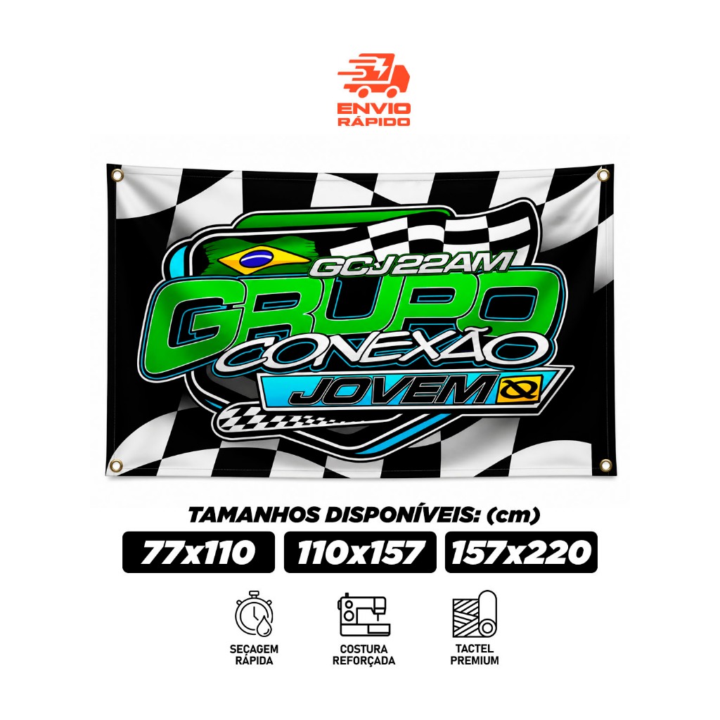 Bandeira Grupo Conexão Jovem Caminhoneiro Caminhão Flogueiro