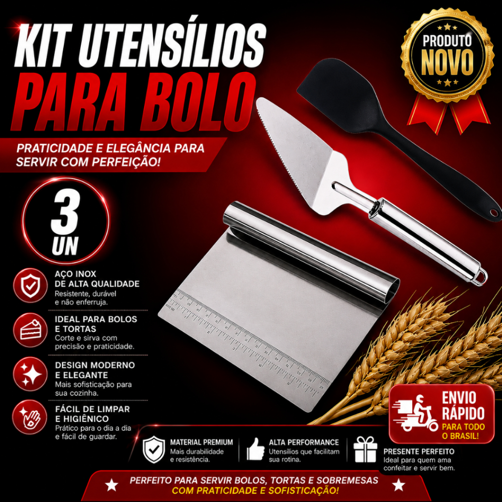 3 Un sendo 1 Espátula Tubular+ Espátula de Bolo e uma Espátula de Silicone Perfeito na sua Cozinha