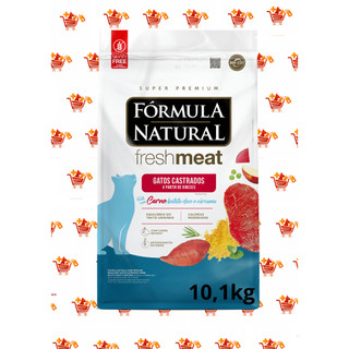 Ração Natural Fresh Meat para Gatos Castrados 10,1kg - Carne, Batata-doce e Cúrcuma