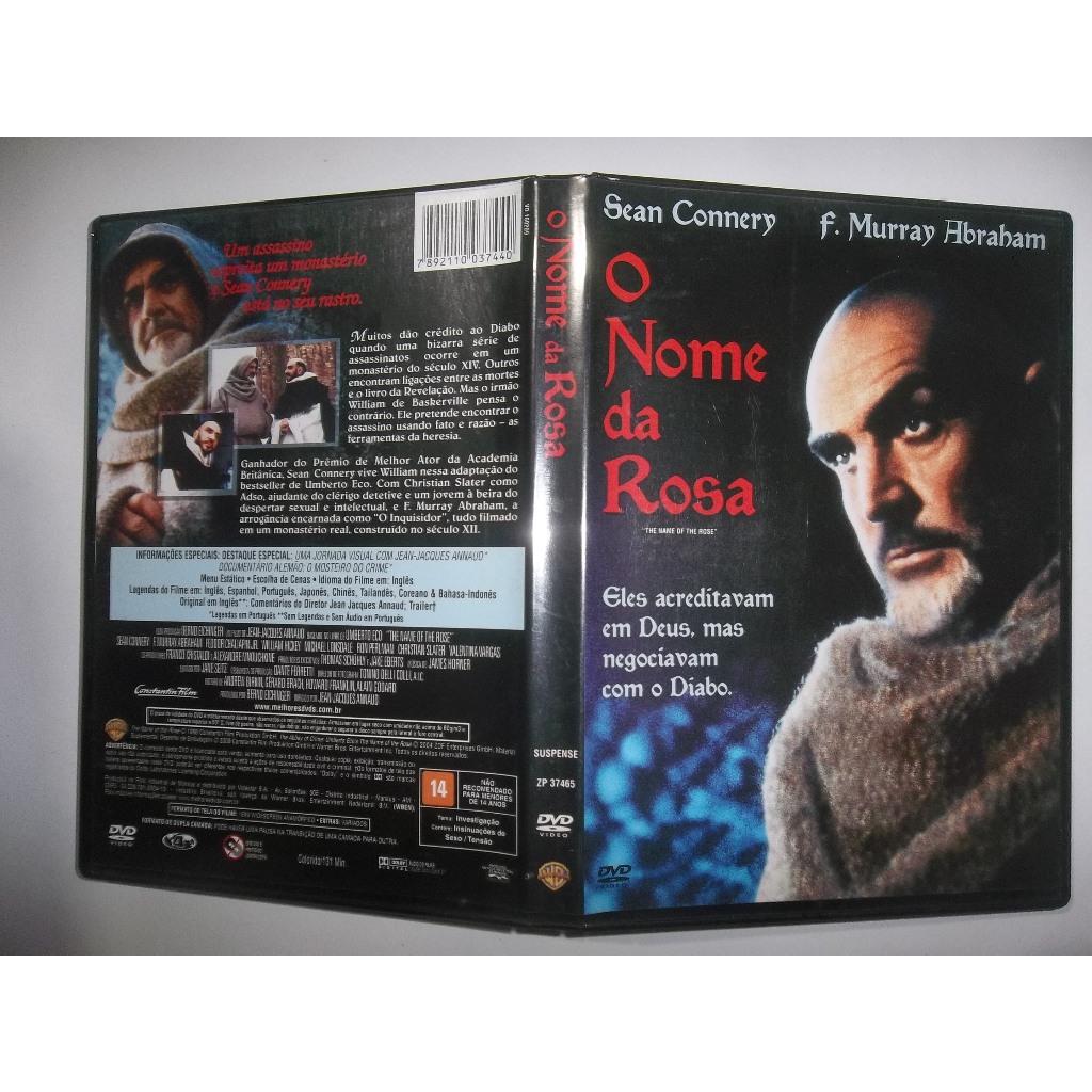 dvd o nome da rosa sean connery