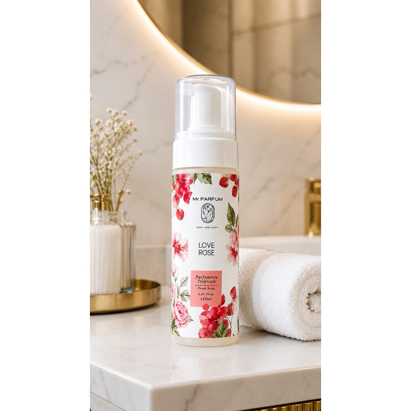 Sabonete Espuma Love Rose 150ml Corporal - Foam Soap - Body & Scent - Mr. Parfum