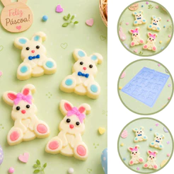 1~10 FORMA SIMPLES COELINHOS DA PÁSCOA CÓD:9696 (L8) EM ACETATO BWB PARA BOMBOM E DOCES DE CHOCOLATE (CHOCO)