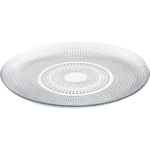 Prato de Refeição e Sobremesa de vidro Jateado Plasvale 26cm / 19cm