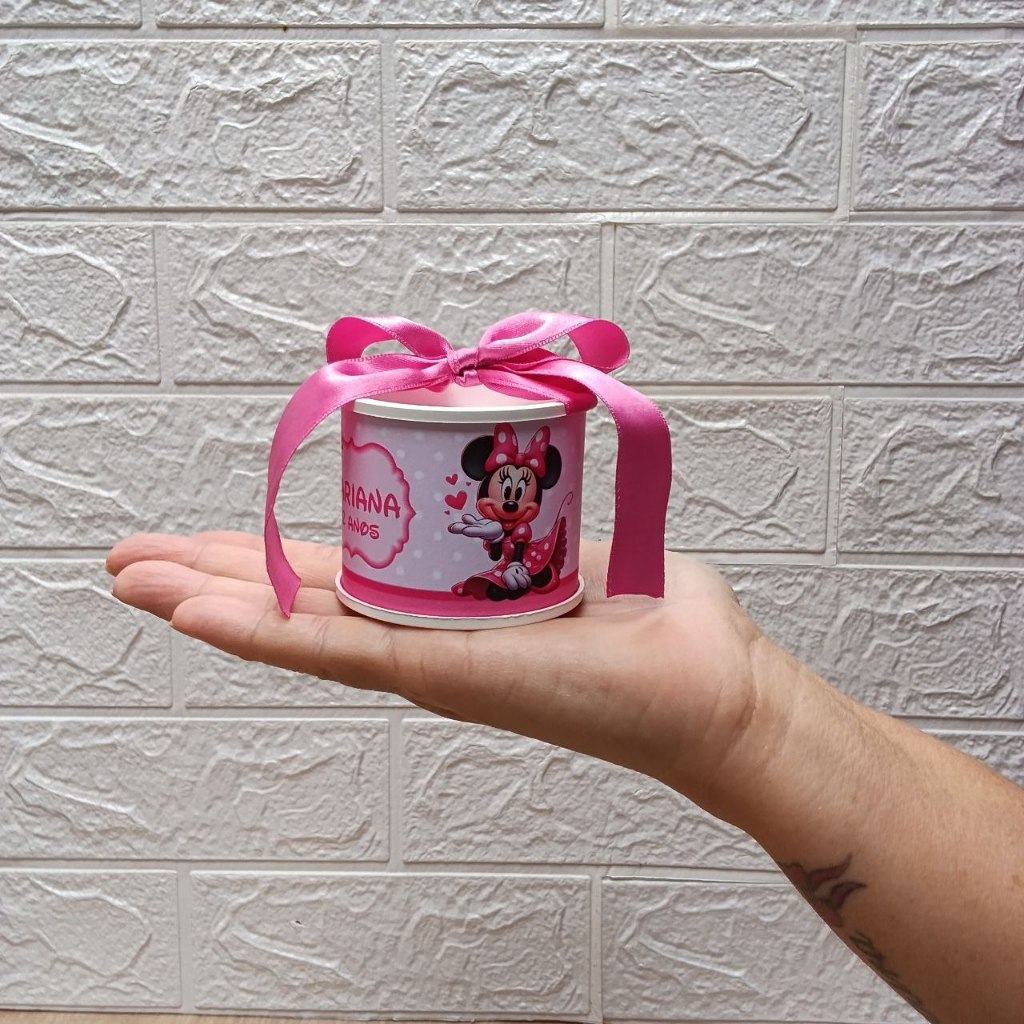 Kit Tubolata Personalizada Minnie Rosa Lembrancinhas / chá de bebê/ revelação/ batizado/ maternidade/ aniversário 5x6