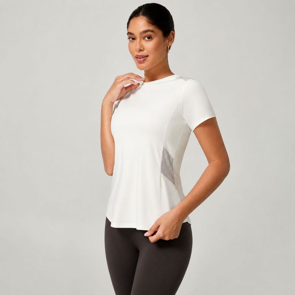Camiseta Feminina Dry Fit Academia Fitness Caminhada Treino Básica Premium Leve Respirável Dia a Dia Secagem Rápida