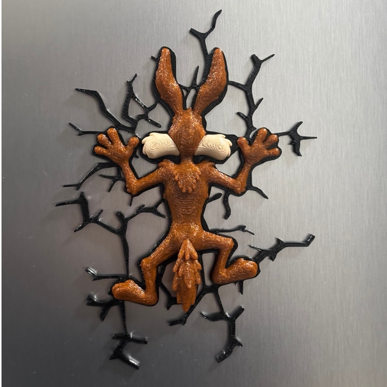 Ímã de Geladeira Wile E. Coiote Decorativo 3D Geek Colecionável