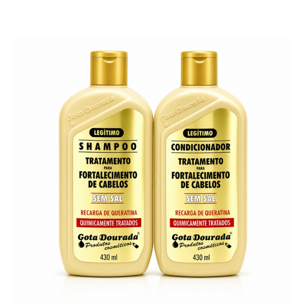 Kit Shampoo + Condicionador Química Gota Dourada