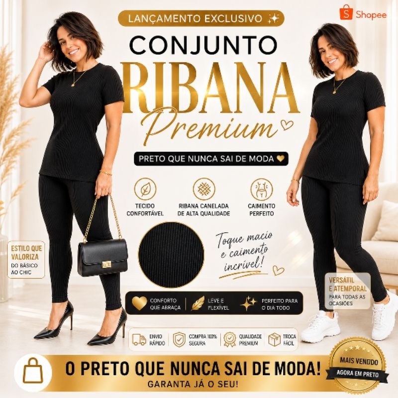 Conjunto Feminino em Ribana Canelada _ scrob _Serviço  passeio  - Conforto Diário com Estilo Inverno_ frete grátis