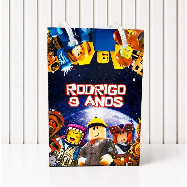 Sacolinha Roblox Personalizada Lembrancinha Festa Aniversário