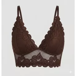 Cropped de Renda com Bojo Confortável e Moderno