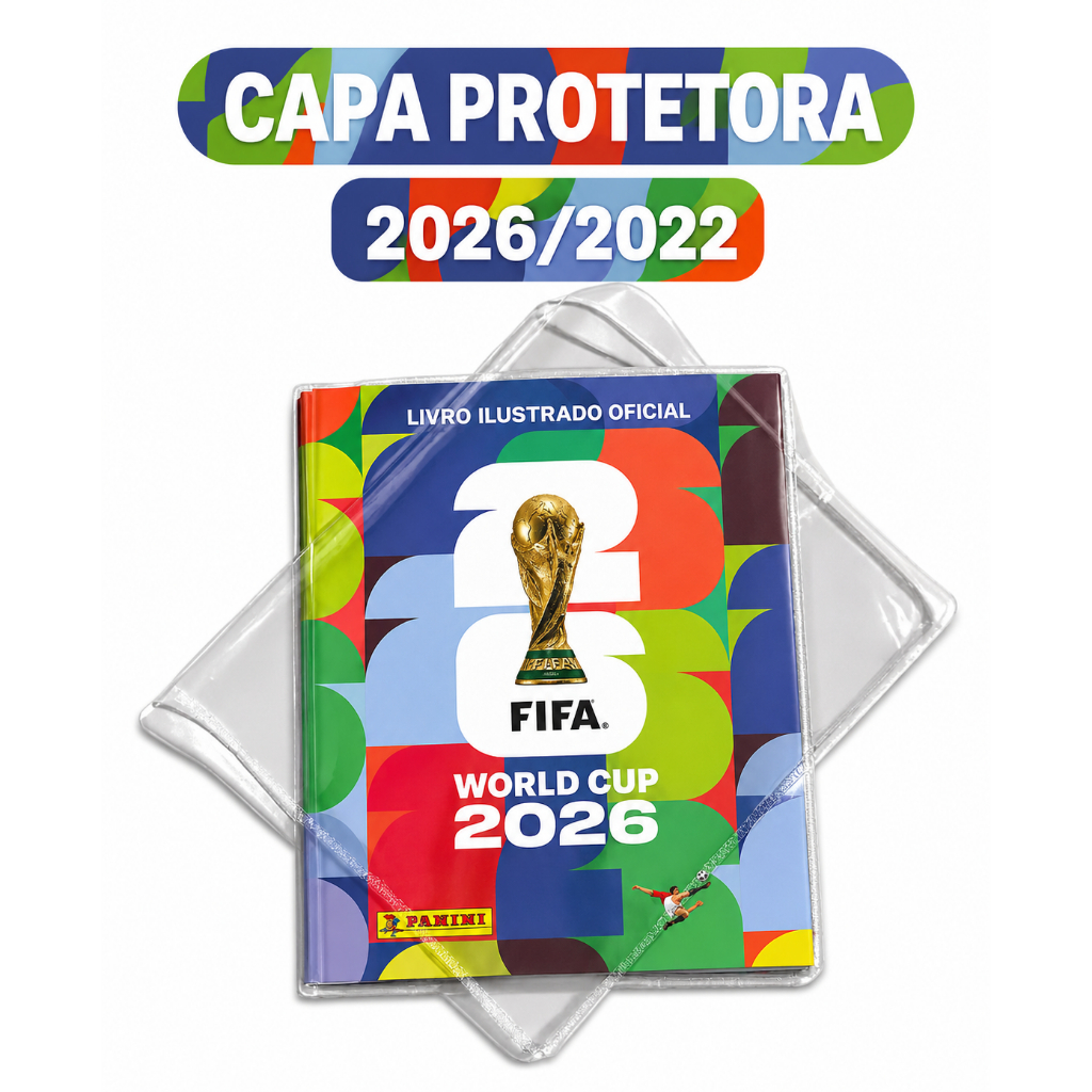 Capa Protetora Album Copa Do Mundo De Plástico Proteção Reforçada Transparente