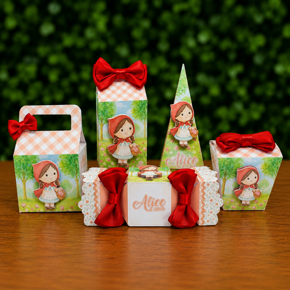 Kit Festa Chapeuzinho Vermelho Personalizado | Lembrancinha de Festa Personalizada | Festa Infantil