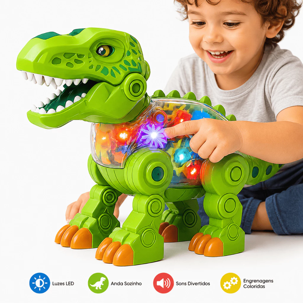Dinossauro Grande com Som e Luz Brinquedo Interativo para Menino com Mecanismo — imagem 1