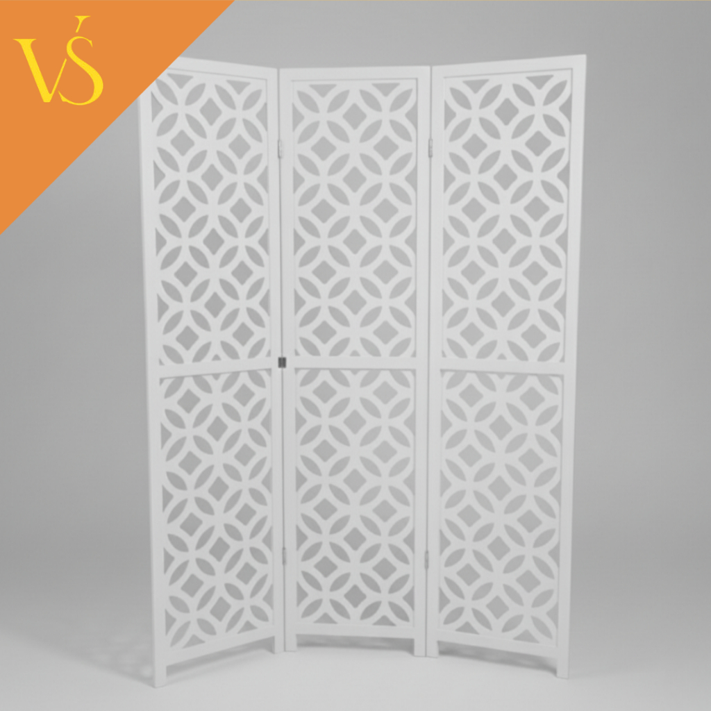 Painel Divisória Biombo MDF Branco 6MM Para Ambientes Festas Casa Salão