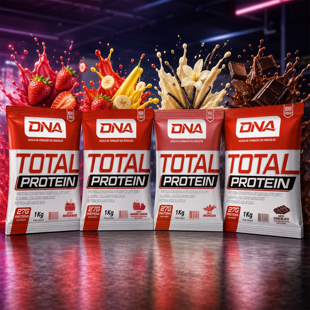 Whey Protein Blend 1Kg 27g Proteína WPC Albumina Soja Colágeno Pós Treino Massa Muscular Academia Pó