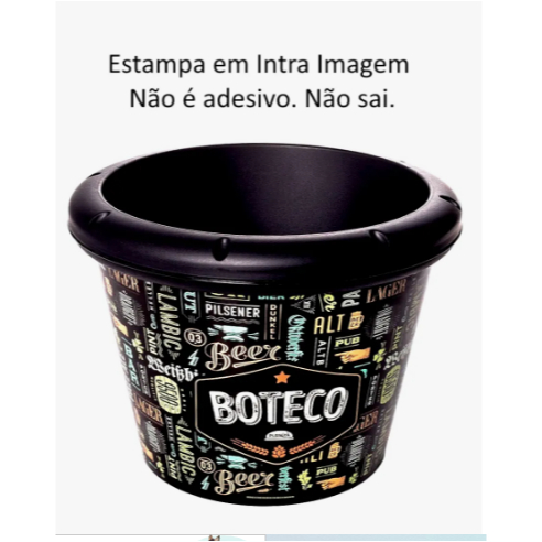 Porta Garrafa Camisinha 600ml Mantém Cerveja 600ml Gelada Estampado Lettering BALDE KIT OU SEPARADO