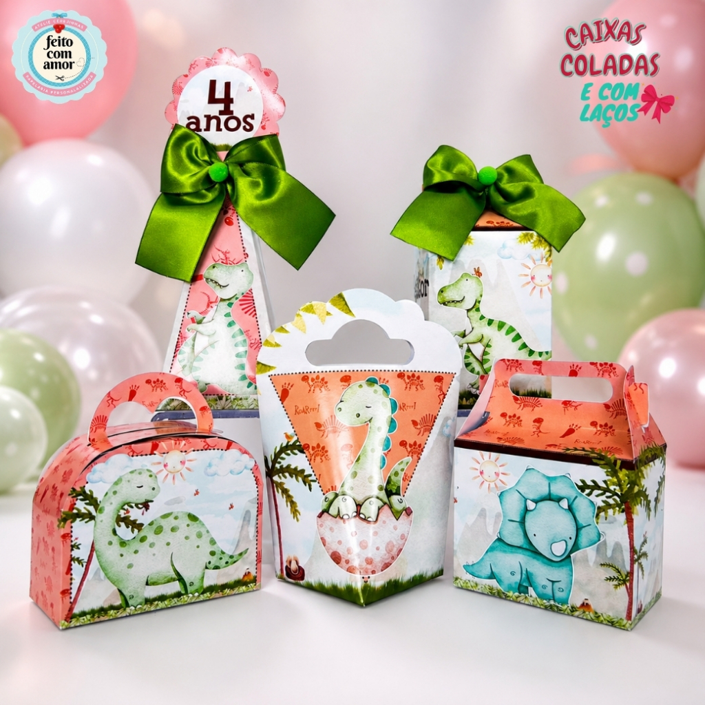 Kit Caixas Dinossauro Personalizada /Dinossauro /Lembrancinha de Festa /Aniversário