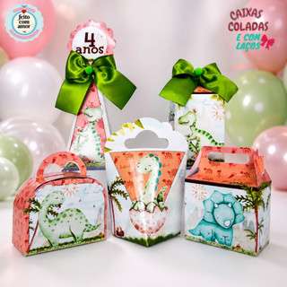 Kit Caixas Dinossauro Personalizada /Dinossauro /Lembrancinha de Festa /Aniversário