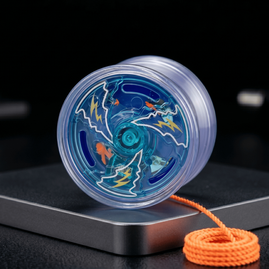 Ioiô Infantil com Luz LED Colorido - Yoyo super resistente que acende ao rodar