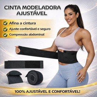 Cinta Modeladora Faixa Abdominal 3M e 5M Redutora Cintura Queima Gordura Ajustável