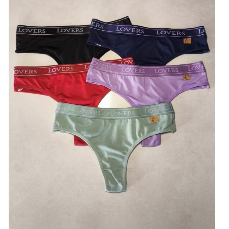 Kit de Calcinha Fio Dental Esportiva Kali Calcinha Justa que Desenha o Corpo