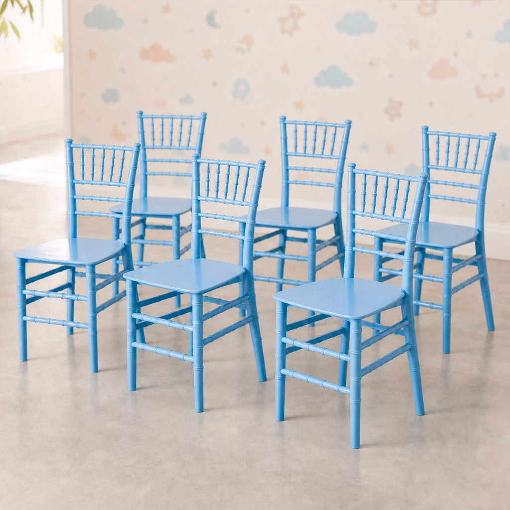 Conjunto 6 Cadeiras Tiffany Kids Polipropileno para Festa Infantil e Brinquedoteca - Seat&co