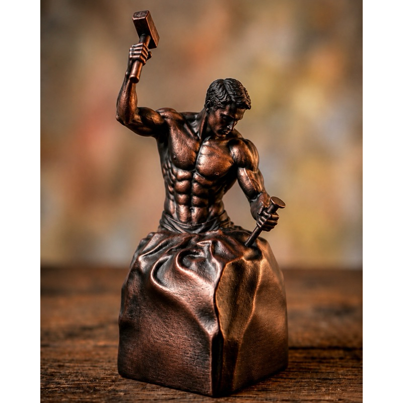 Escultura NEW Self Made Man Estátua decorativa Estatueta Motivacional Decoração Sala Quarto Pequena