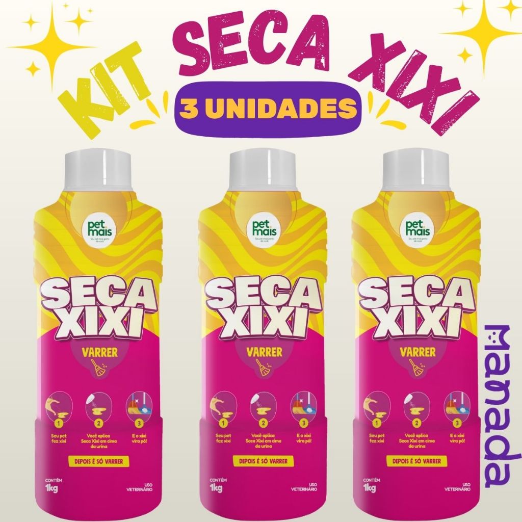 3 Seca Xixi Cachorro Gato Para Varrer Sem Odor 1kg - Petmais
