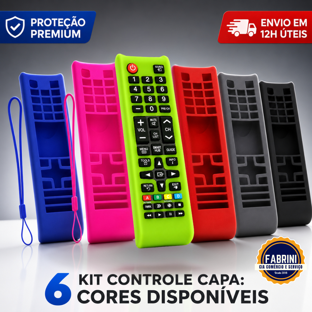Capa Protetora de Silicone antiqueda para Controle Smart TV Samsung | 6 Cores di