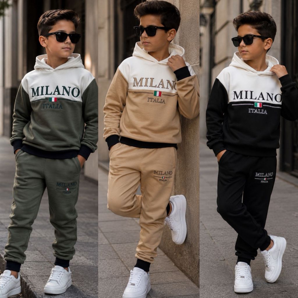 Conjunto Infantil Menino Roupa De Frio Agasalho Calça E Casaco Estiloso Quentinho Veste 4 ao 14