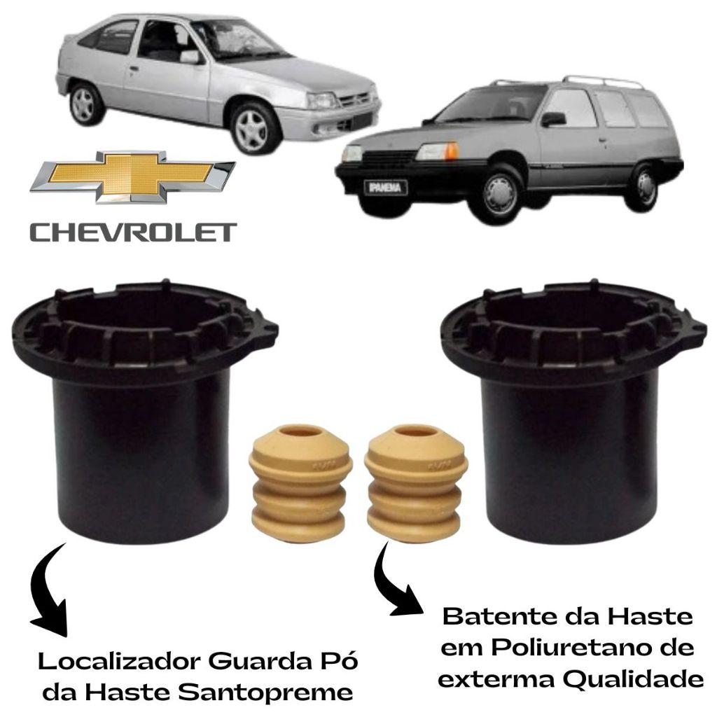 Kit Localizador e Batente do Amortecedor Dianteiro Kadett 1989 a 1998 Ipanema 1989 a 1998