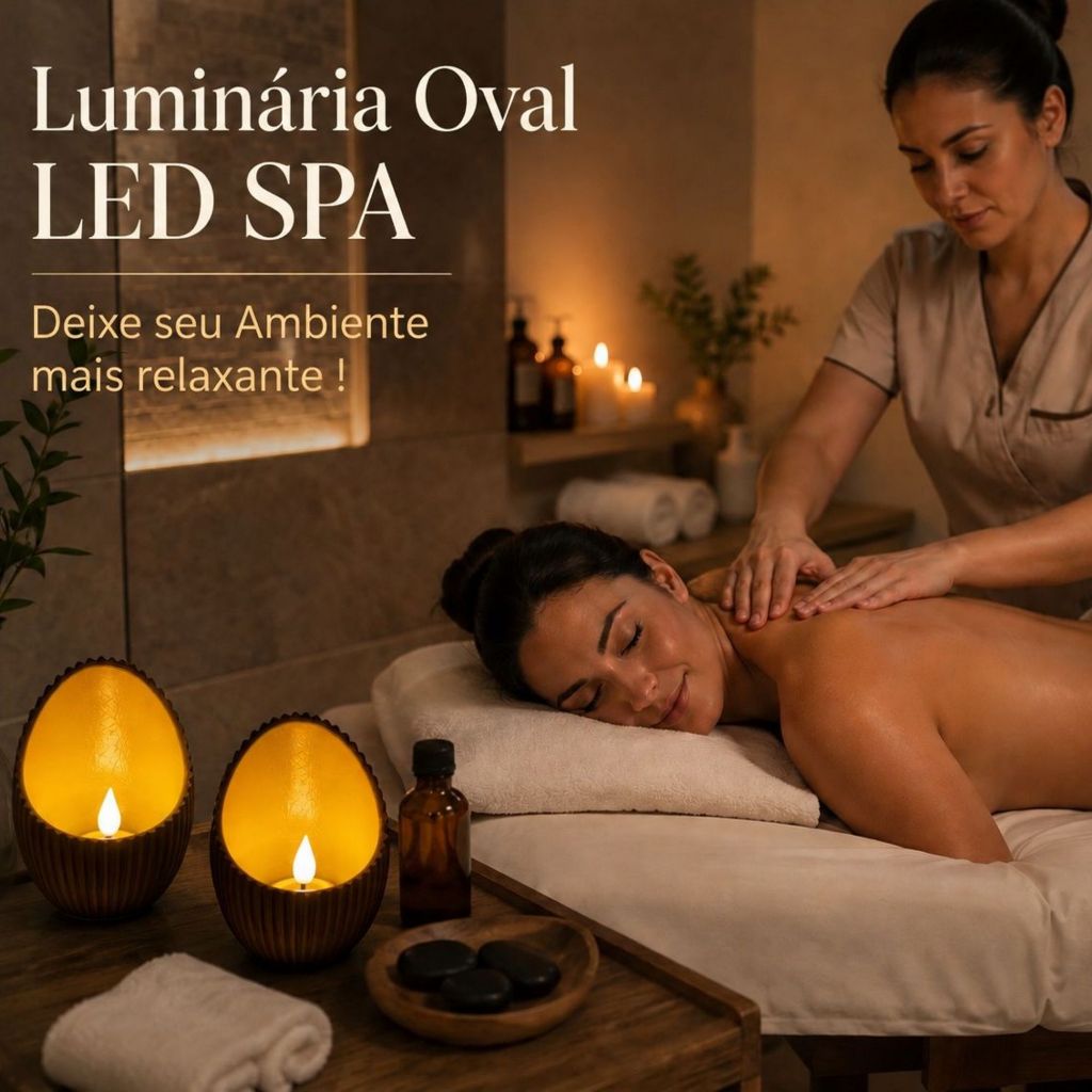 Luminária Decorativa Velinha de Led Aconchegante para SPA Quarto, Sala e Banheiro Bem Moderna Cômoda