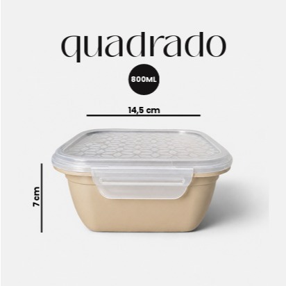 Kit 10 Marmitas com Travas 800ml Freezer Microondas Fitness Refeição Alimento BPAFREE Pote Plástico