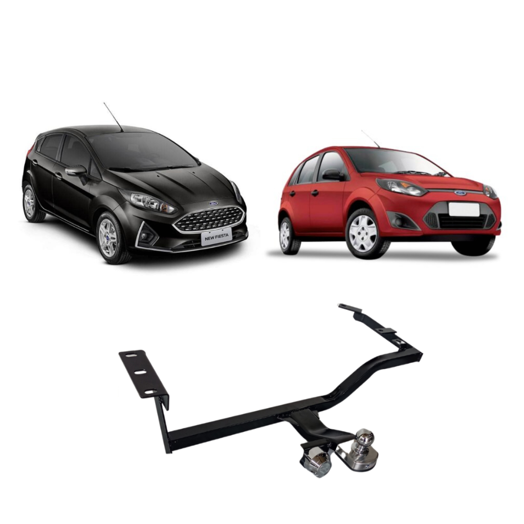Engate Ford Fiesta 2002 a 2018 Reforcel Reboque Rabicho Protetor 500KG
