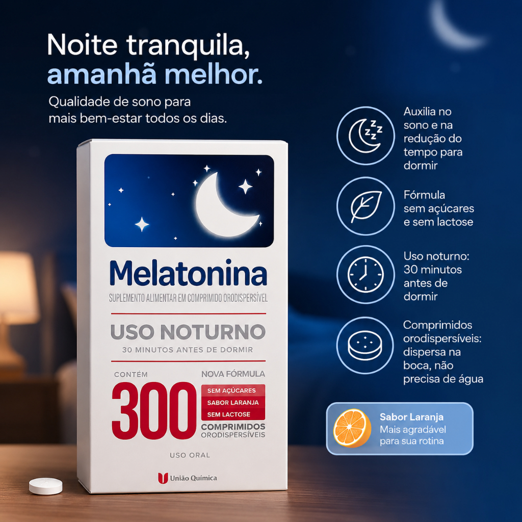 Melatonina União Química 300 Comprimidos