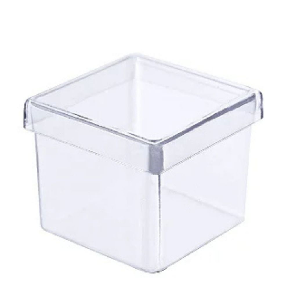 Kit 40 Caixinhas Acrilica 5x5cm Transparente para Festa Lembrancinha e Aniversario
