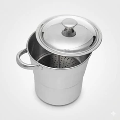 Cuscuzeira de Aço Inox 16x20cm - Lyor