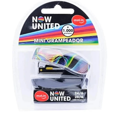 Mini Grampeador Now United c/100 grampos Molin