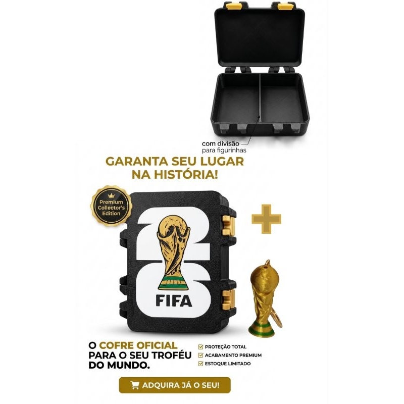 CAIXA ORGANIZADORA DE FIGURINHAS COPA DO MUNDO 2026
