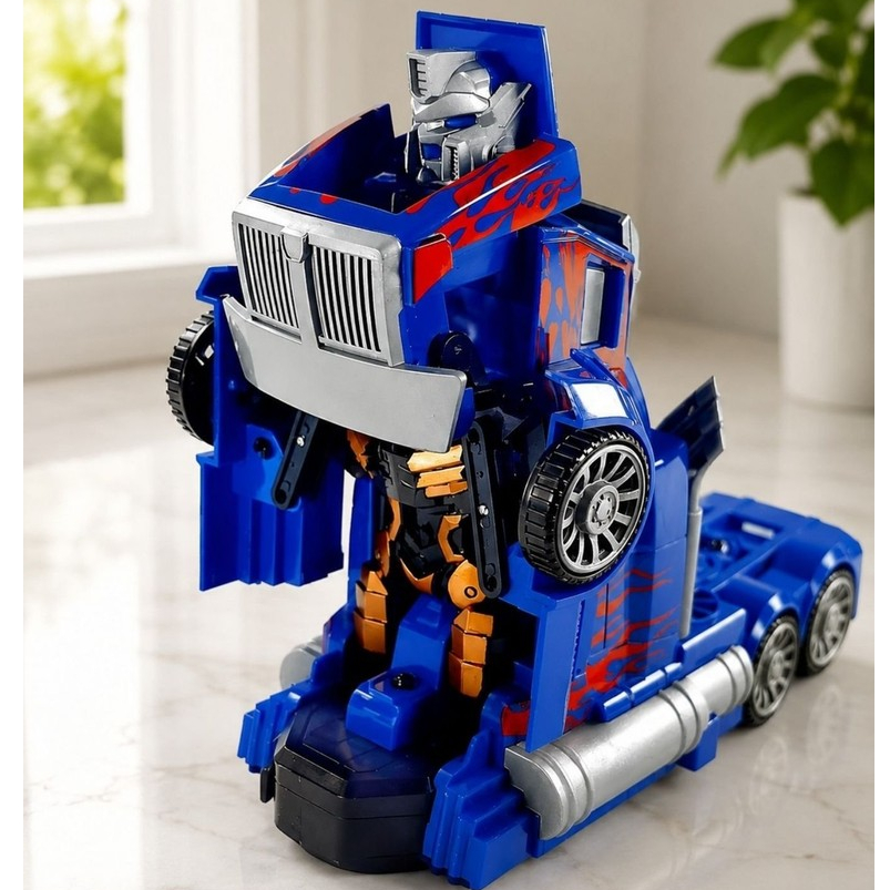 Transformes Caminhão Robô Transformável Bate e Volta com Luz e Movimento Infantil