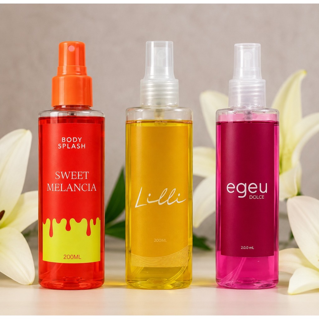 Kit Body Splash Frutado & Floral – Sweet Melancia, Lilli e Dolce 100ml