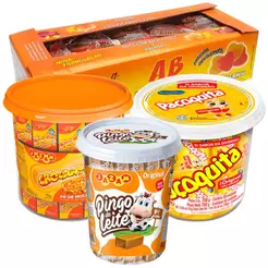 Kit Festa Junina para 50 Pessoas - 4 Doces Típicos Embalados Individualmente