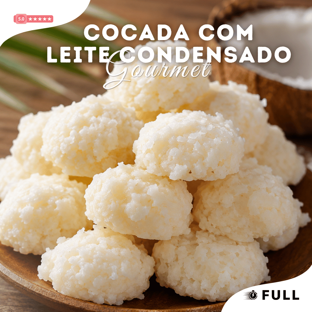 Cocada com Leite Condensado Doce de Coco Cremoso e Sabor Tradicional Ideal para Festas 150g | 600g